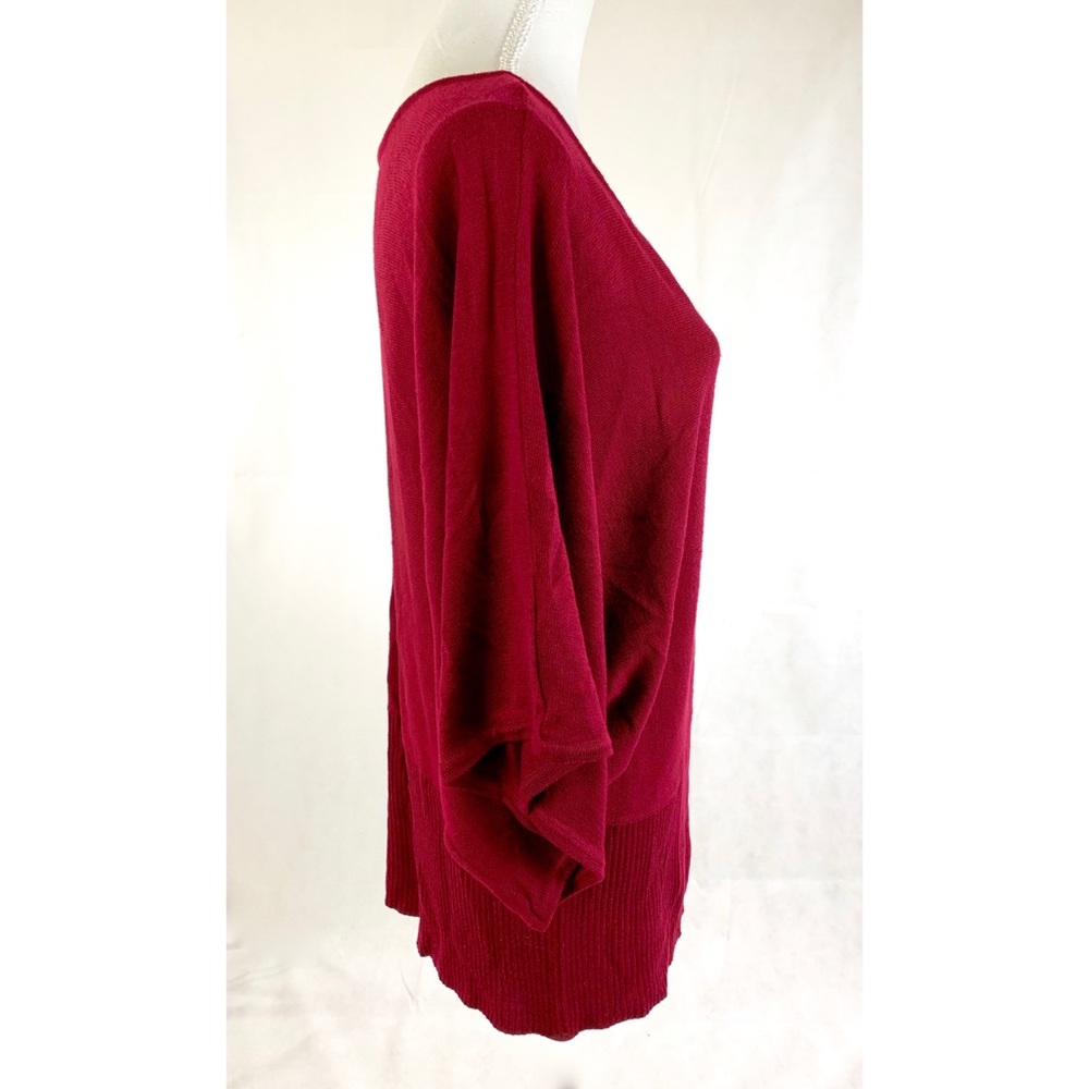 LANE BRYANT Maroon Dolman Short Sleeve Sweater - Picture 2 of 4